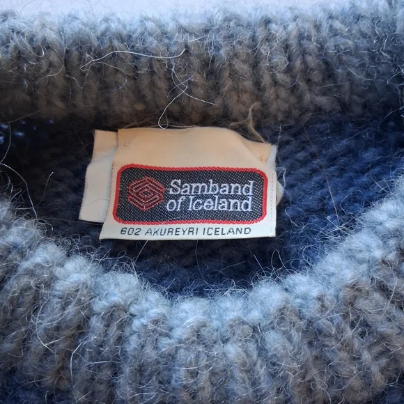 Vintage Icelandic Wool Sweater Samband Of Iceland Sz S-M - Picture 3 of 6